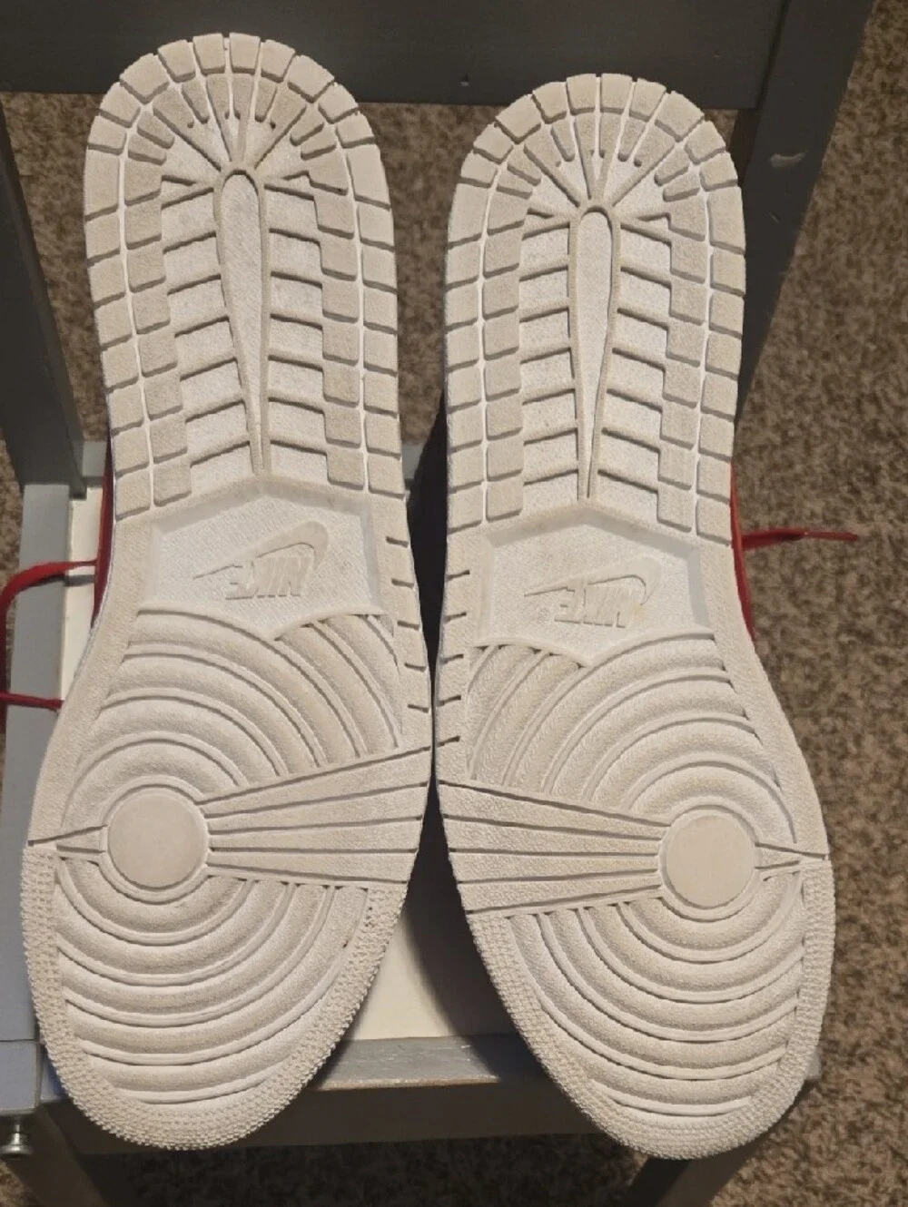 Nike Red High-Top Jumpman Sneakers - Picture 3 of 15